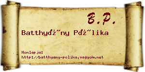 Batthyány Pólika névjegykártya